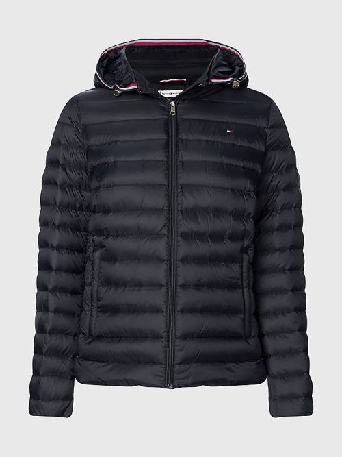 Tommy Hilfiger Curve Essential Removable Hood Down Ženske Jakne Črna | TH683HDW