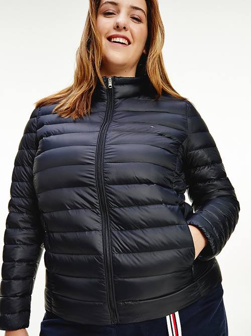 Tommy Hilfiger Curve Essential Removable Hood Down Ženske Jakne Črna | TH683HDW