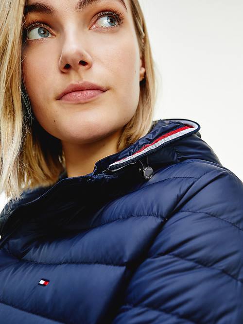 Tommy Hilfiger Curve Essential Removable Hood Down Ženske Jakne Modra | TH728KMO