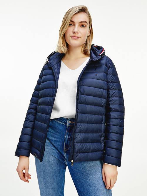 Tommy Hilfiger Curve Essential Removable Hood Down Ženske Jakne Modra | TH728KMO