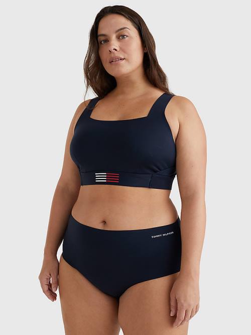 Tommy Hilfiger Curve TH Flex Bikini Bottoms Ženske Kopalke Modra | TH829ICX