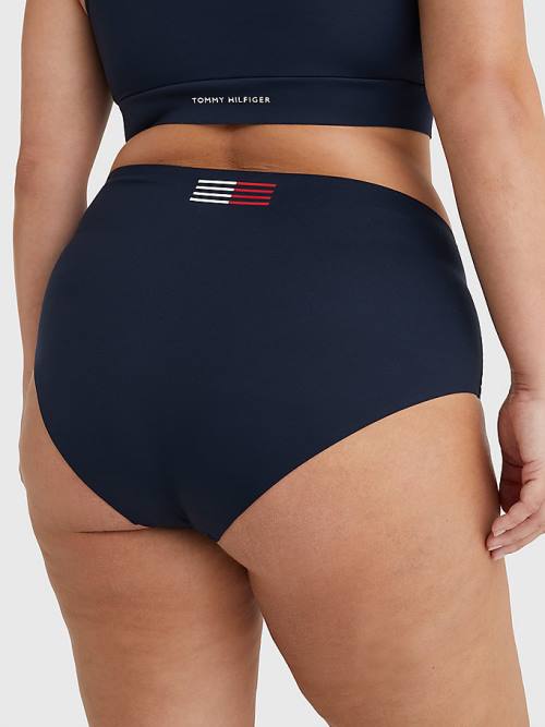 Tommy Hilfiger Curve TH Flex Bikini Bottoms Ženske Kopalke Modra | TH829ICX