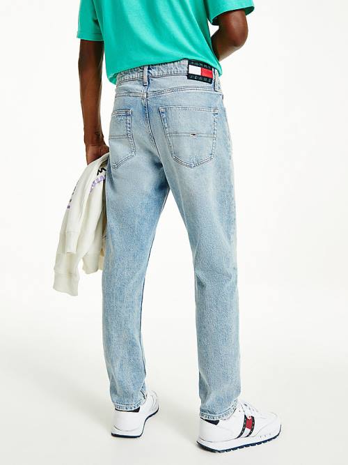 Tommy Hilfiger Dad Tapered Distressed Moški Kavbojke Denim | TH063WLB