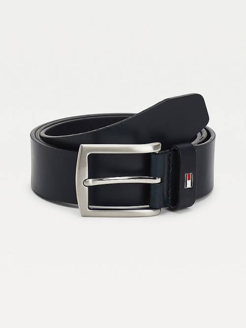 Tommy Hilfiger Denton Leather Moški Pas Za Hlače Modra | TH601OVK