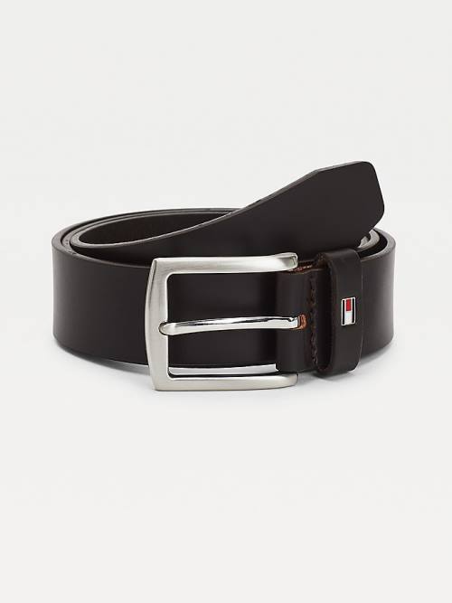 Tommy Hilfiger Denton Leather Moški Pas Za Hlače Rjav | TH907EJR