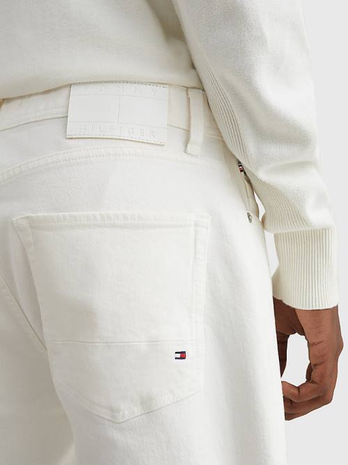 Tommy Hilfiger Denton Straight White Moški Kavbojke Denim | TH784PEM