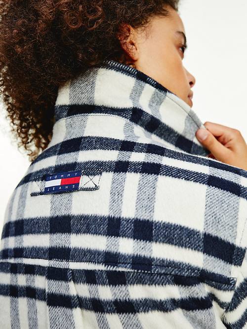 Tommy Hilfiger Diamond Quilted Check Shacket Ženske Jakne Bež | TH937LGQ