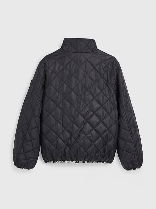 Tommy Hilfiger Diamond Quilted Dekleta Jakne Črna | TH724VFR