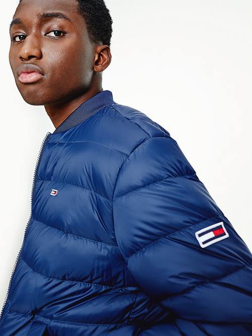 Tommy Hilfiger Down Recycled Quilted Bomber Moški Jakne Modra | TH539EDL