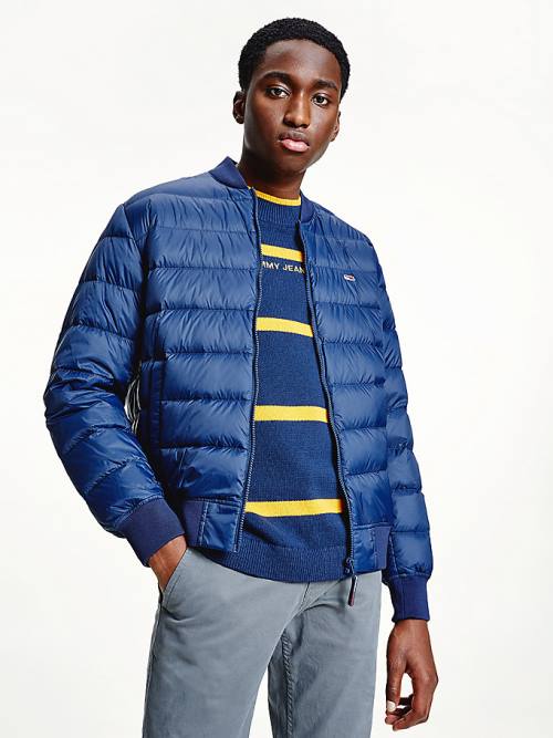 Tommy Hilfiger Down Recycled Quilted Bomber Moški Jakne Modra | TH539EDL