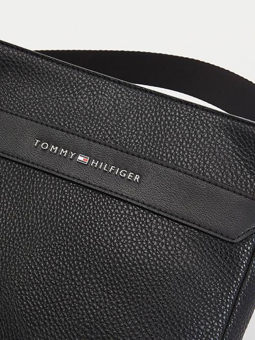 Tommy Hilfiger Downtown Pebble Grain Crossover Moški Torbice Črna | TH541FUL