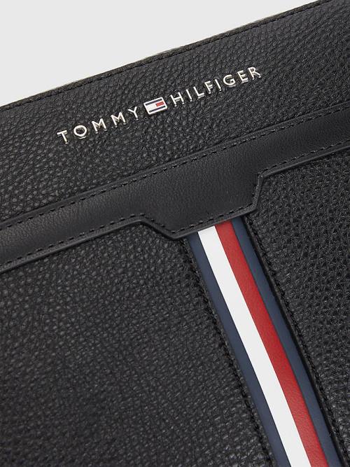 Tommy Hilfiger Downtown Pebble Grain Pouch Moški Torbice Črna | TH215MRD