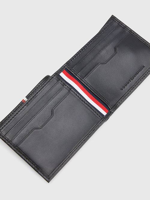 Tommy Hilfiger Downtown Small Leather Moški Denarnice Črna | TH840ORJ