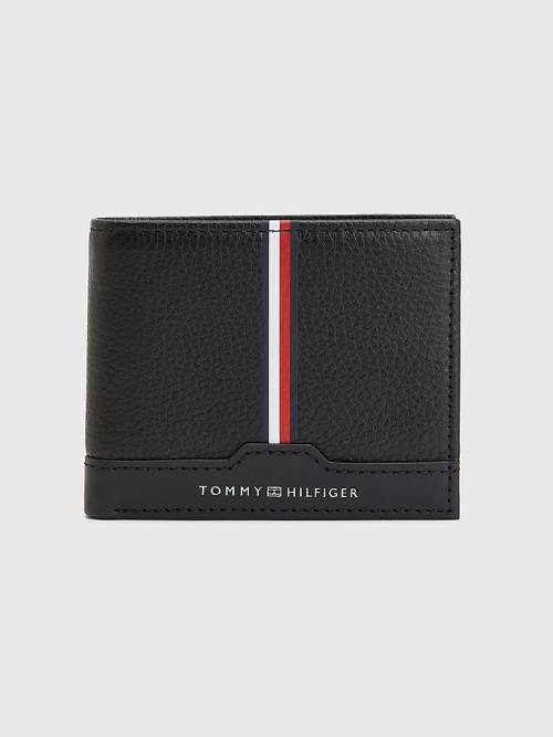 Tommy Hilfiger Downtown Small Leather Moški Denarnice Črna | TH840ORJ