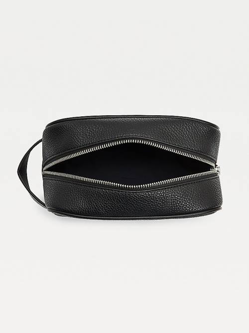 Tommy Hilfiger Downtown Vegan Leather Washbag Moški Torbice Črna | TH175QVZ