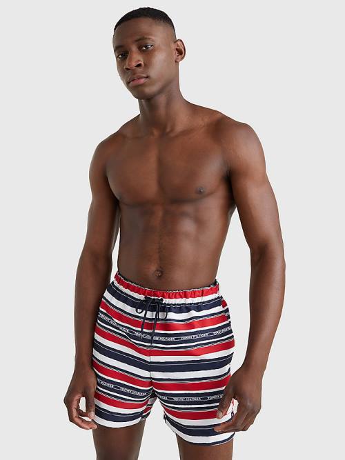 Tommy Hilfiger Drawstring Mid Length Shorts Moški Kopalke Modra | TH219YWX