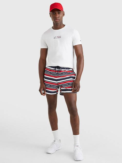 Tommy Hilfiger Drawstring Mid Length Shorts Moški Kopalke Modra | TH219YWX