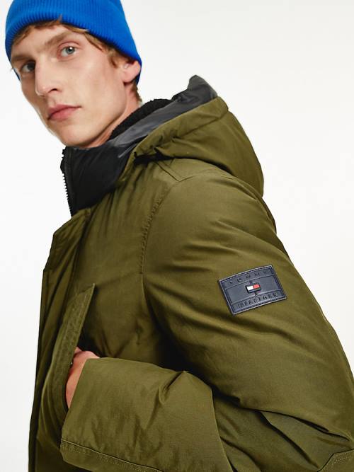 Tommy Hilfiger Dry Wax Filled Rockie Parka Moški Plašč Rjav | TH709TME