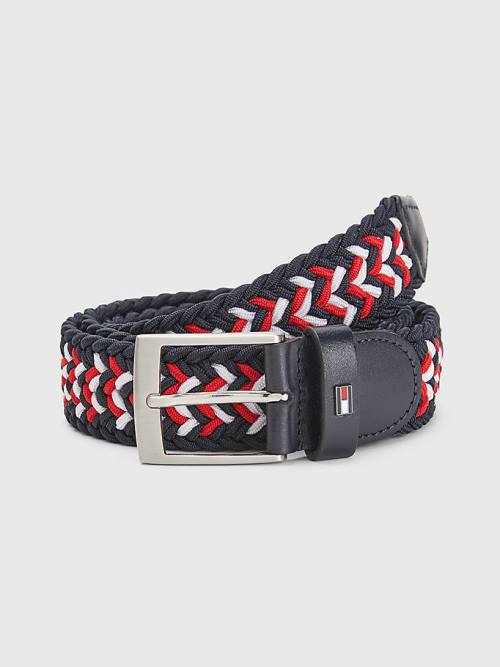 Tommy Hilfiger Elasticated Braided Moški Pas Za Hlače Modra | TH821FHZ