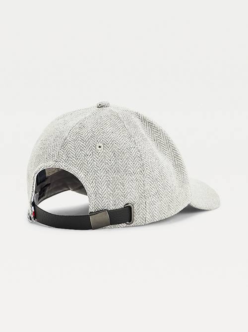 Tommy Hilfiger Elevated Essential Herringbone Cap Moški Kapa Siva | TH916ZTX