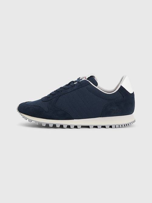 Tommy Hilfiger Elevated Mixed Texture Runner Moški Superge Modra | TH698CGI