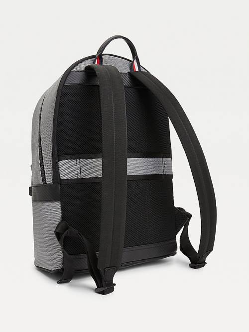 Tommy Hilfiger Elevated Modern Woven Backpack Moški Torbice Siva | TH705ZPS