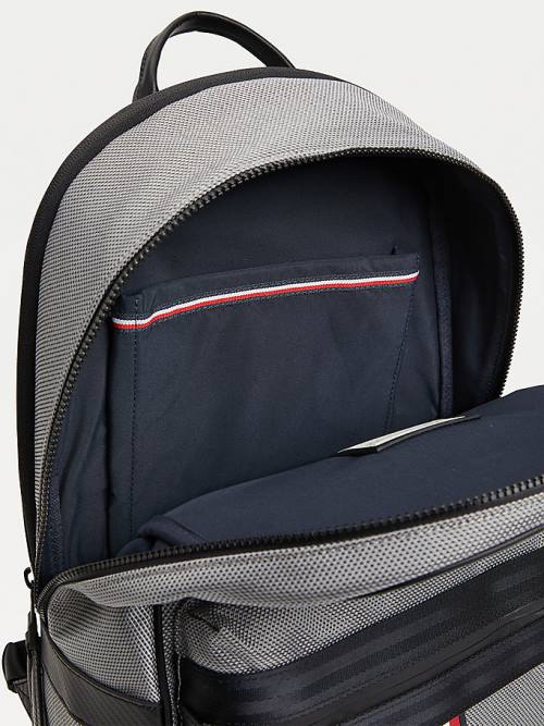 Tommy Hilfiger Elevated Modern Woven Backpack Moški Torbice Siva | TH705ZPS