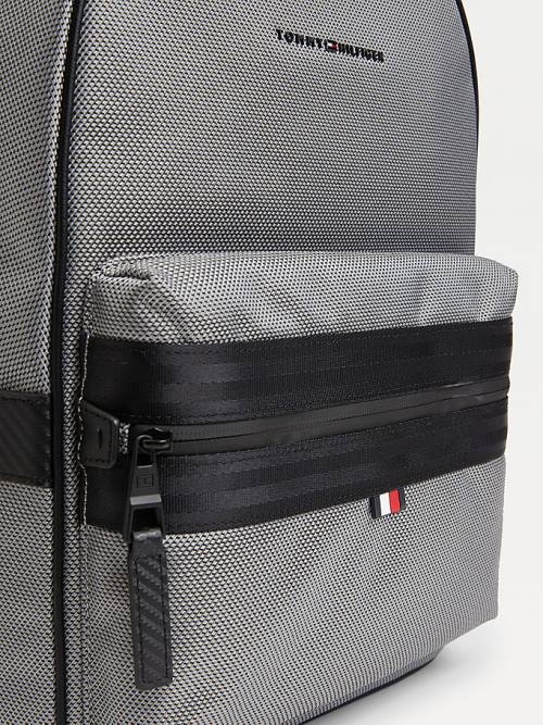 Tommy Hilfiger Elevated Modern Woven Backpack Moški Torbice Siva | TH705ZPS