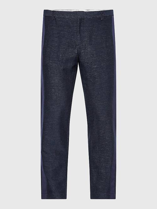 Tommy Hilfiger Elevated Side Tape Tapered Moški Hlače Modra | TH395FZJ