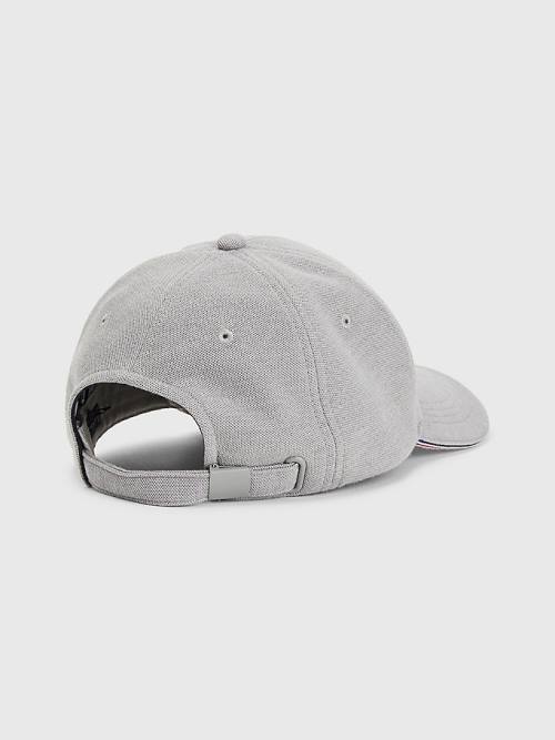 Tommy Hilfiger Elevated Signature Tape Cap Moški Kapa Siva | TH109BSE