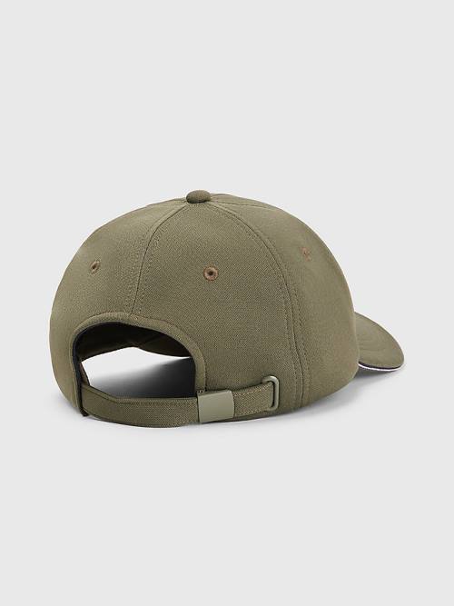 Tommy Hilfiger Elevated Signature Tape Cap Moški Kapa Zelena | TH723ZRF