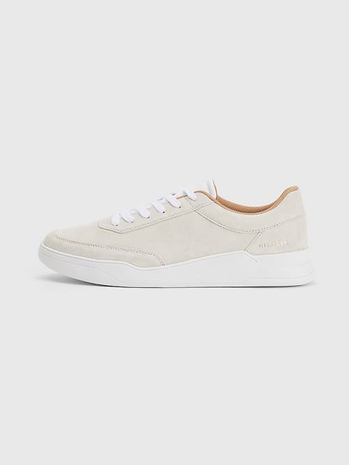 Tommy Hilfiger Elevated Suede Cupsole Moški Superge Bež | TH945IRC