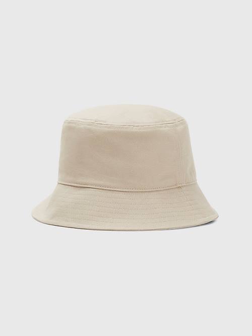 Tommy Hilfiger Embroidery Bucket Moški Kapa Bež | TH639ZXH