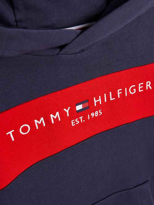 Tommy Hilfiger Essential Colour-Blocked And Shorts Set Fantje Pulover s kapuco Modra | TH062JPT