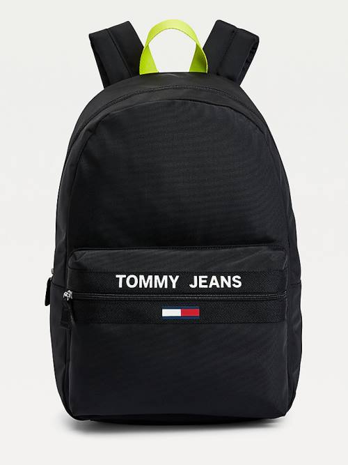 Tommy Hilfiger Essential Contrast Handle Backpack Moški Torbice Črna | TH758UEL