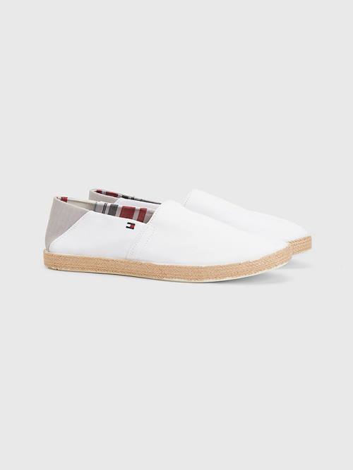 Tommy Hilfiger Essential Contrast Panel Espadrilles Moški Casual Čevlji Bela | TH328JFE