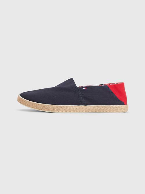 Tommy Hilfiger Essential Contrast Panel Espadrilles Moški Casual Čevlji Modra | TH649CJU