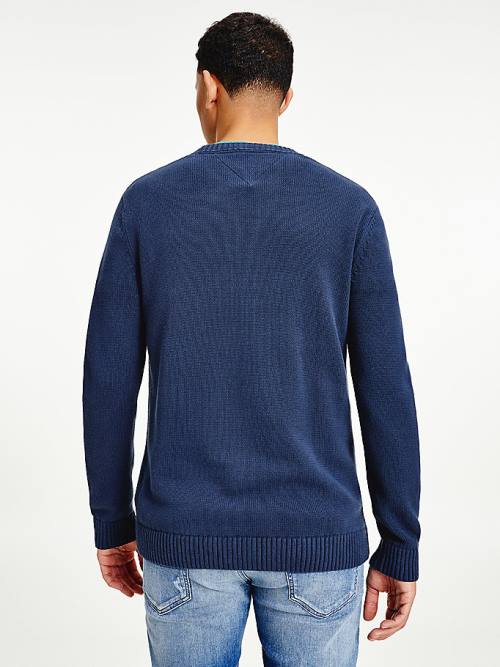 Tommy Hilfiger Essential Crew Neck Jumper Moški Puloverji Modra | TH120DKQ