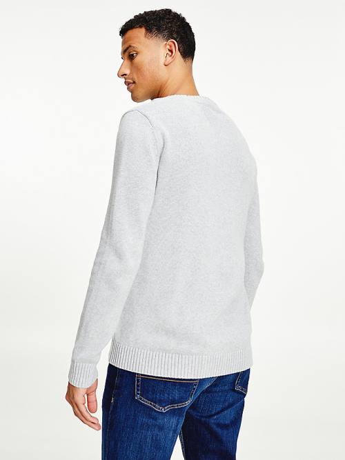 Tommy Hilfiger Essential Crew Neck Jumper Moški Puloverji Siva | TH569EBT