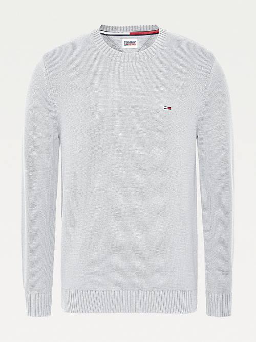 Tommy Hilfiger Essential Crew Neck Jumper Moški Puloverji Siva | TH569EBT