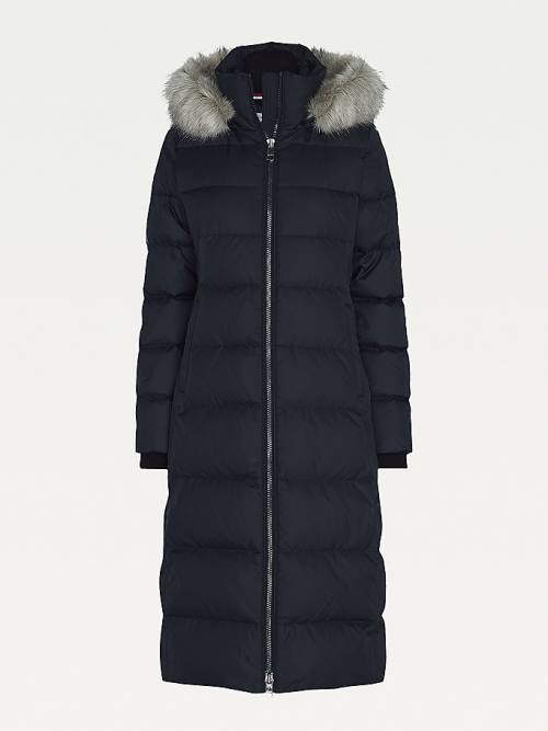 Tommy Hilfiger Essential Down-Filled Maxi Coat Ženske Jakne Črna | TH687JPG