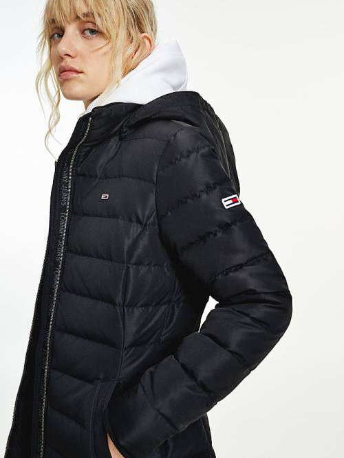 Tommy Hilfiger Essential Down Quilted Coat Ženske Jakne Črna | TH687WSV