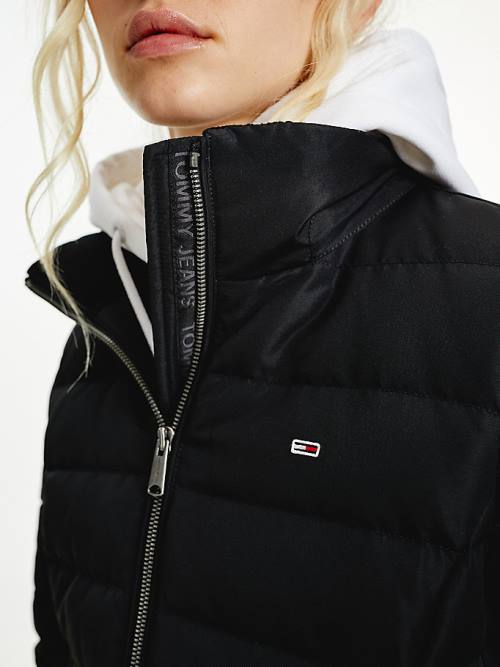 Tommy Hilfiger Essential Down Quilted Coat Ženske Jakne Črna | TH687WSV