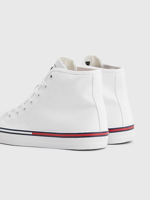 Tommy Hilfiger Essential High-Top Canvas Ženske Superge Bela | TH076WVP