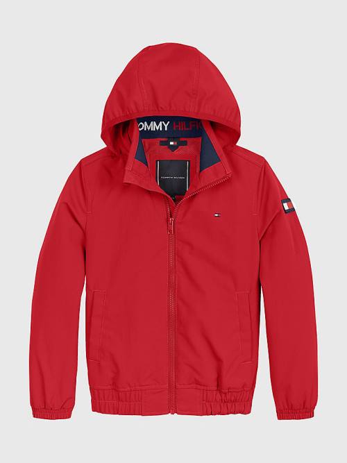 Tommy Hilfiger Essential Hooded Fantje Jakne Rdeča | TH017WNF