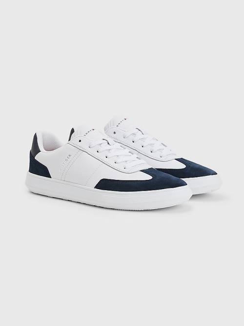 Tommy Hilfiger Essential Leather Cupsole Moški Superge Bela | TH570LBW