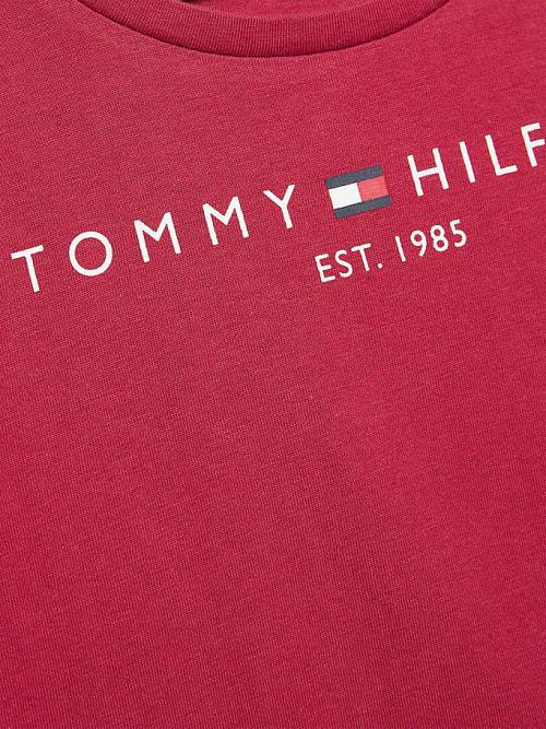 Tommy Hilfiger Essential Logo Dekleta Majice Rdeča | TH215HQC