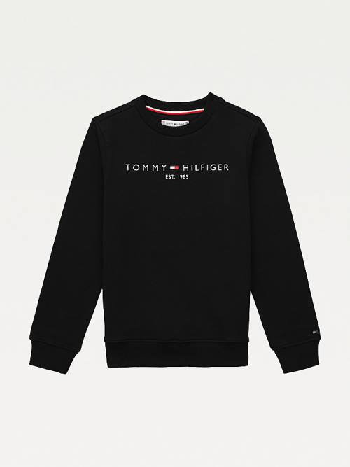 Tommy Hilfiger Essential Logo Dekleta Pulover Črna | TH375AXM