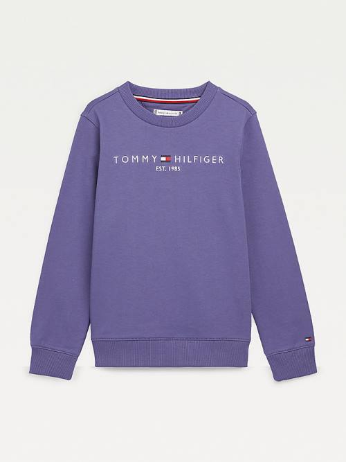 Tommy Hilfiger Essential Logo Dekleta Pulover Modra | TH862GBN