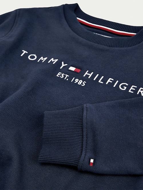 Tommy Hilfiger Essential Logo Fantje Pulover Modra | TH470BRM